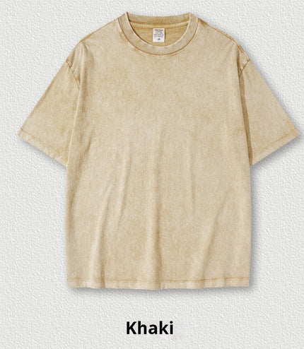 Washed Round Neck Short Sleeve Batik Children's T-shirt