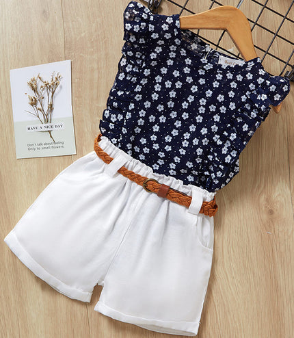 Kids Baby Girls Clothes New Short Sleeve T-Shirt Pants Dress