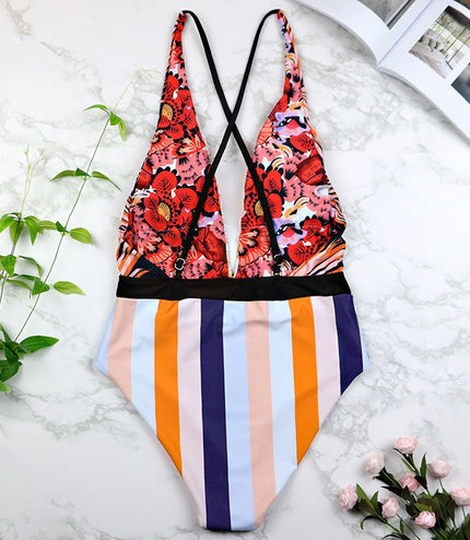 One-piece Swimsuit Deep V Sexy Bikini