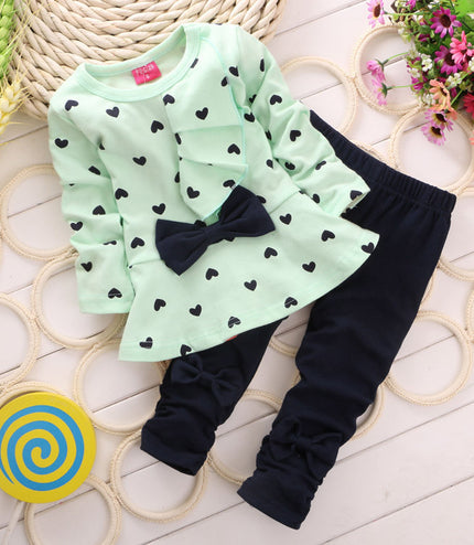 Love bow girl set