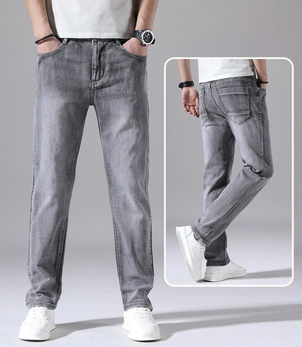 Retro Thin Jeans Straight Loose Casual Trousers Men