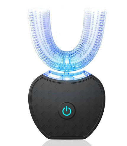 360 Degrees Intelligent Automatic Electric  Toothbrush Waterproof U Type Tooth Brush Whitening Blue Light USB Charging
