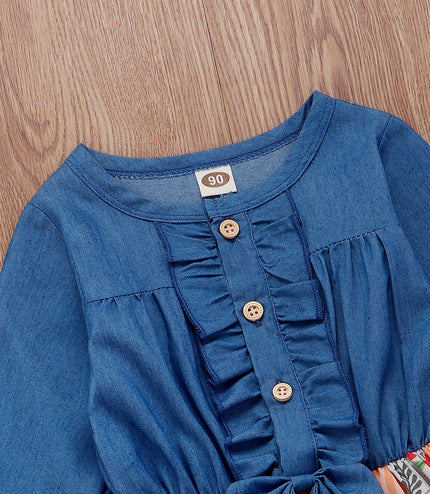 Denim patchwork dress