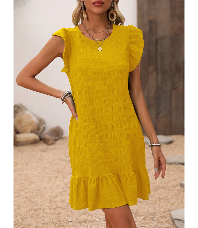 Elegant Solid Color Sleeveless Dress Women
