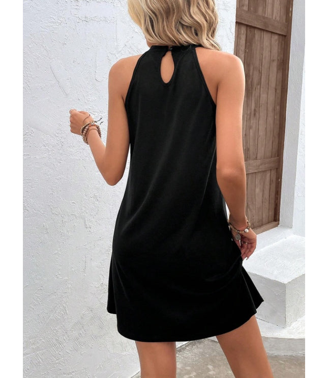 Color Blocking Sequin Camisole Women's Dress
