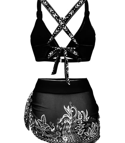 Bikini Split Three-piece Set Gather Thin Advanced Sense