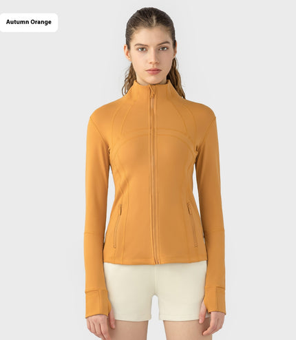 Yoga Sports Jacket Women Elastic Zipper Running Fitness Yoga Jackets