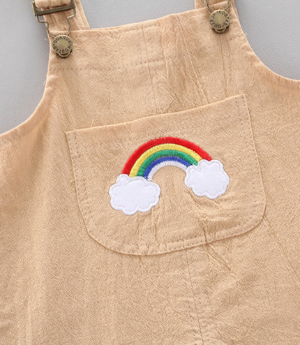 Rainbow Bib Pants Girls Baby Kids