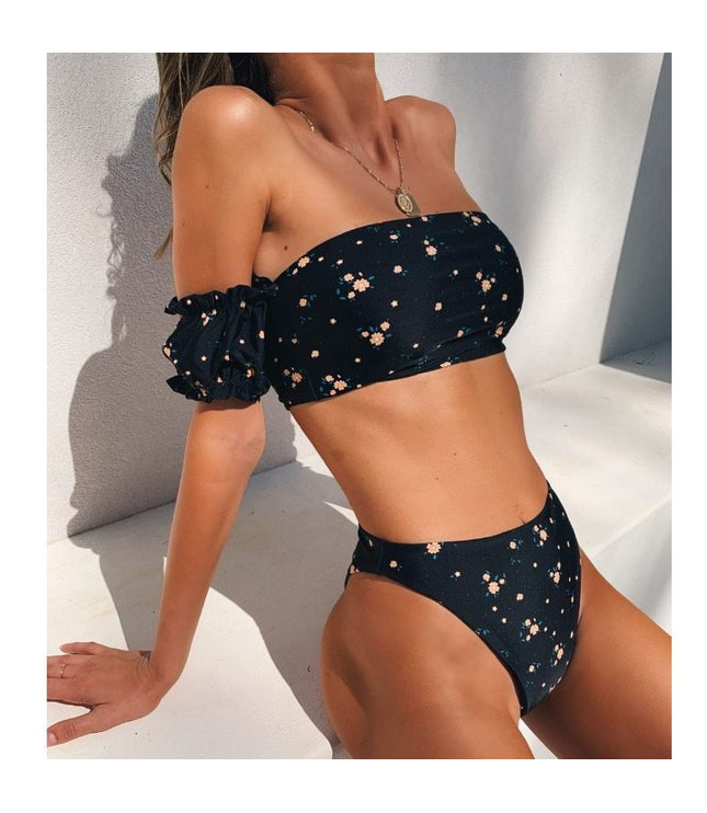 Floral bikini swimsuit