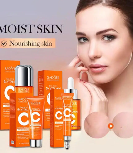 Vitamin C Facial Cleanser &amp; Eye Cream Set – Brighten, Hydrate, and Refresh