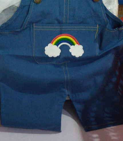 Rainbow Bib Pants Girls Baby Kids