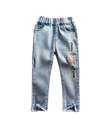 Casual Pants Stretch Trousers Girls Jeans