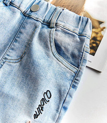 Casual Pants Stretch Trousers Girls Jeans