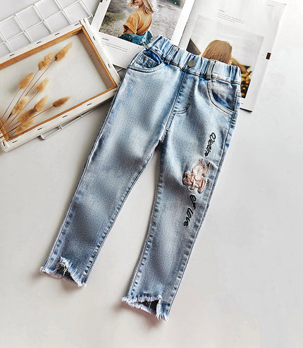 Casual Pants Stretch Trousers Girls Jeans
