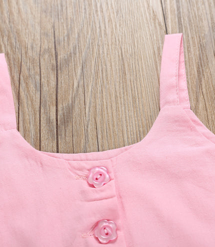 Maple flamingo print ruffled children's clothing