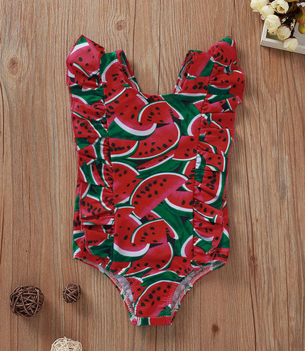 Summer Swimsuit Little Girl Toddler Baby Ladies Bikini Set Fruit Print