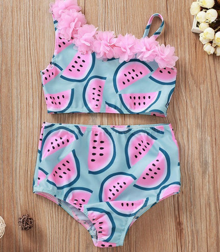 Summer Swimsuit Little Girl Toddler Baby Ladies Bikini Set Fruit Print