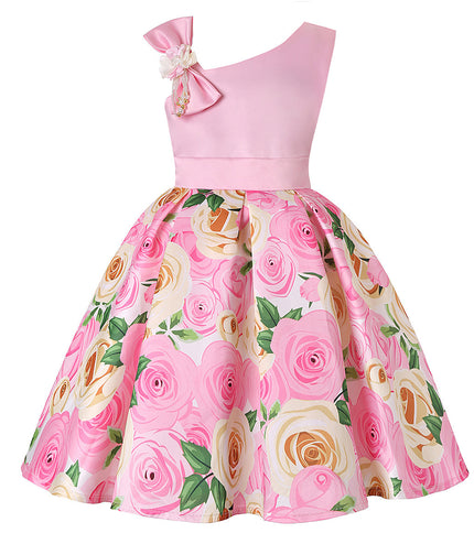 Girls' Dresses Girls' Princess Dresses Digital Print Children's Dresses