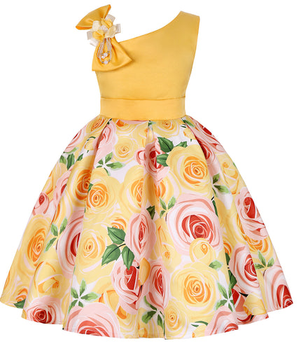 Girls' Dresses Girls' Princess Dresses Digital Print Children's Dresses