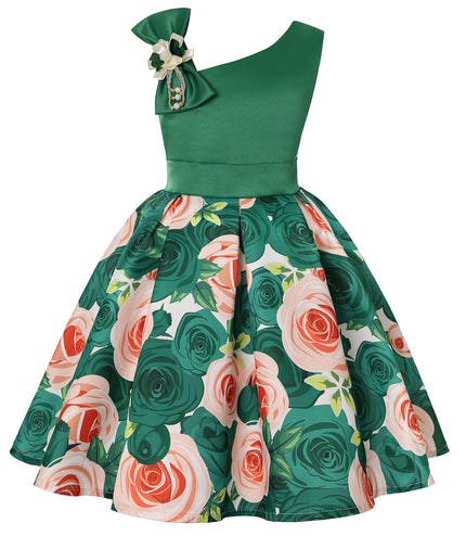 Girls' Dresses Girls' Princess Dresses Digital Print Children's Dresses
