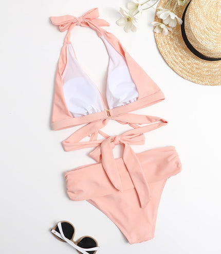 Sexy Bikini High Waist Split Swimsuit