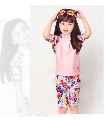 Yi Zi Children's Swimwear Girls Swimwear Baby Baby Split Pants Swimwear Big Kids Sunscreen Swimwear