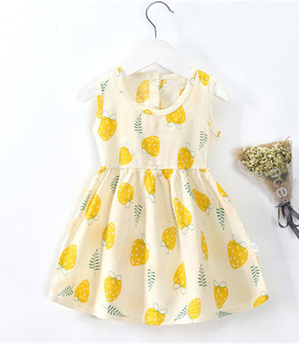 8 Style Baby Girls Dress Summer Cute Cartoon Baby Princess Birthday Party Knitted Dresses Toddler Costume Infant Kids Clothes