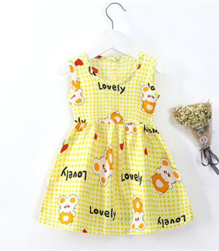 8 Style Baby Girls Dress Summer Cute Cartoon Baby Princess Birthday Party Knitted Dresses Toddler Costume Infant Kids Clothes