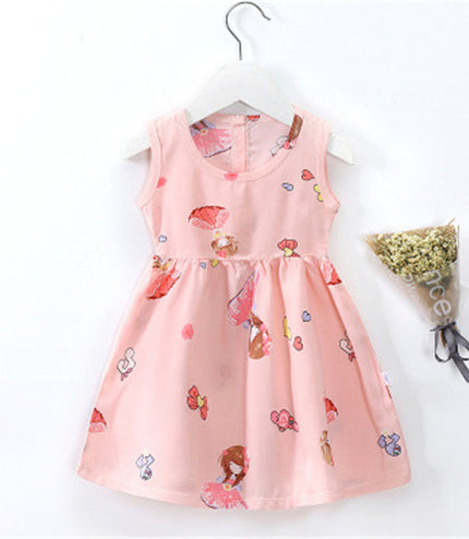 8 Style Baby Girls Dress Summer Cute Cartoon Baby Princess Birthday Party Knitted Dresses Toddler Costume Infant Kids Clothes