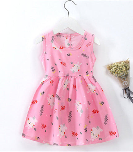 8 Style Baby Girls Dress Summer Cute Cartoon Baby Princess Birthday Party Knitted Dresses Toddler Costume Infant Kids Clothes