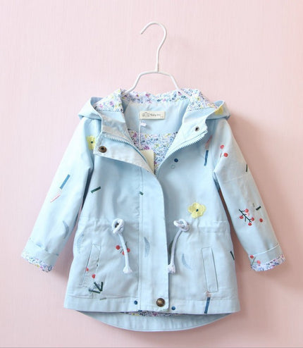 Children's Embroidered Windbreaker Jacket