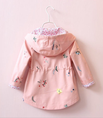 Children's Embroidered Windbreaker Jacket