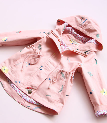 Children's Embroidered Windbreaker Jacket