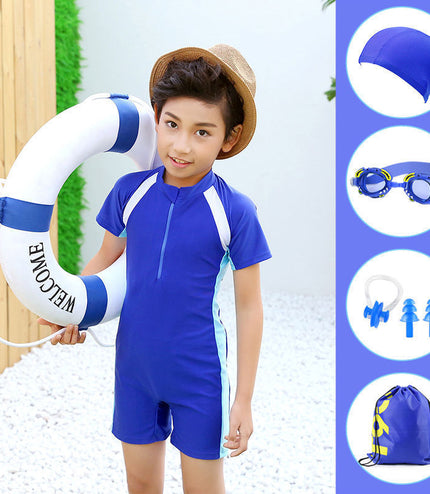 Children's sun protection one-piece swimsuit