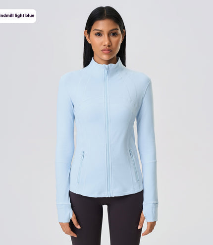 Yoga Sports Jacket Women Elastic Zipper Running Fitness Yoga Jackets