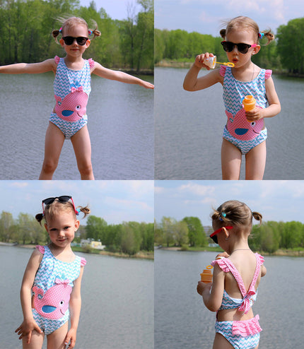 Baby Girls Swimwear Watermelon Swimsuit Swimming Beach Bathing Bikini Cute Summer One-piece Swimming Costume