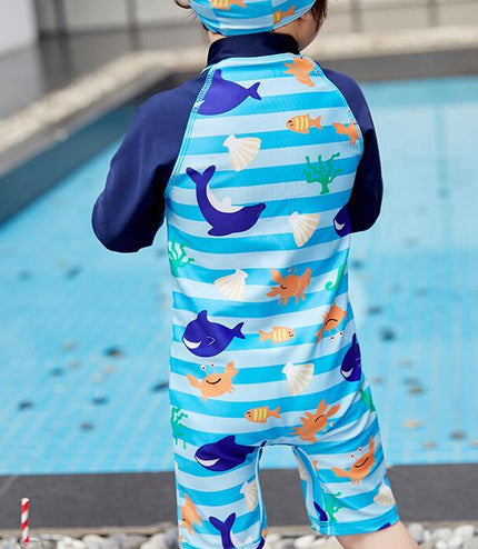Children's one-piece swimsuit sun protection