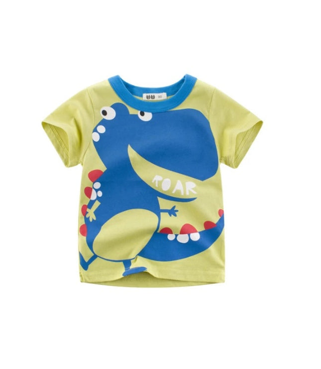 Children's Wear Summer New Korean Children's Boys Cotton T-shirt Men's Treasure In Children's Short Sleeves