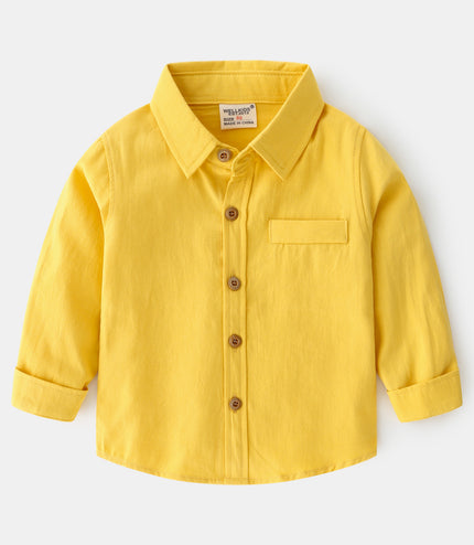 Fashion Personality New Solid Color Boys' Shirt