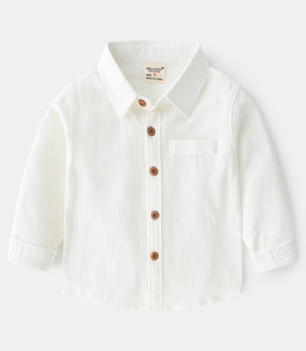 Fashion Personality New Solid Color Boys' Shirt