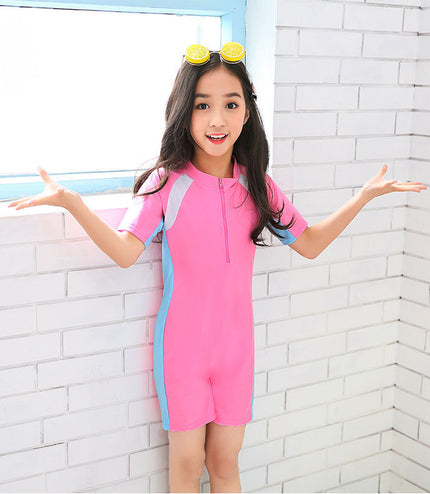 Children's sun protection one-piece swimsuit