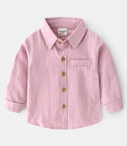 Fashion Personality New Solid Color Boys' Shirt