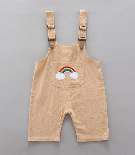 Rainbow Bib Pants Girls Baby Kids