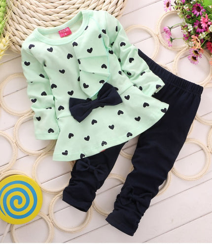 Love bow girl set