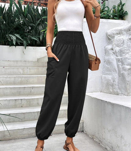 Elasticated High-waisted Wide-legged Niners