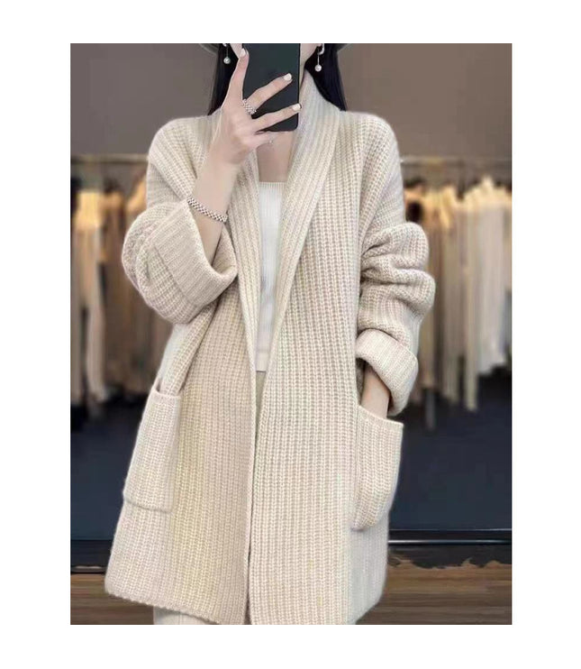 Plus Size Women's Sweater Cardigan Mid-length
