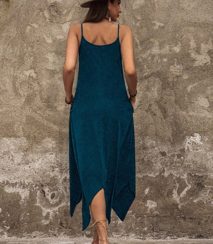 Holidaya Women Solid Hanky Hem Cami Dress
