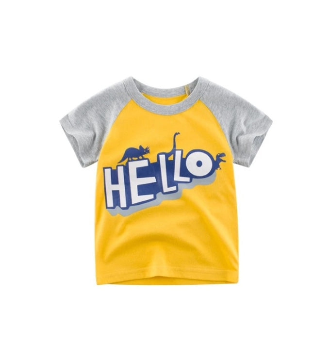 Children's Wear Summer New Korean Children's Boys Cotton T-shirt Men's Treasure In Children's Short Sleeves