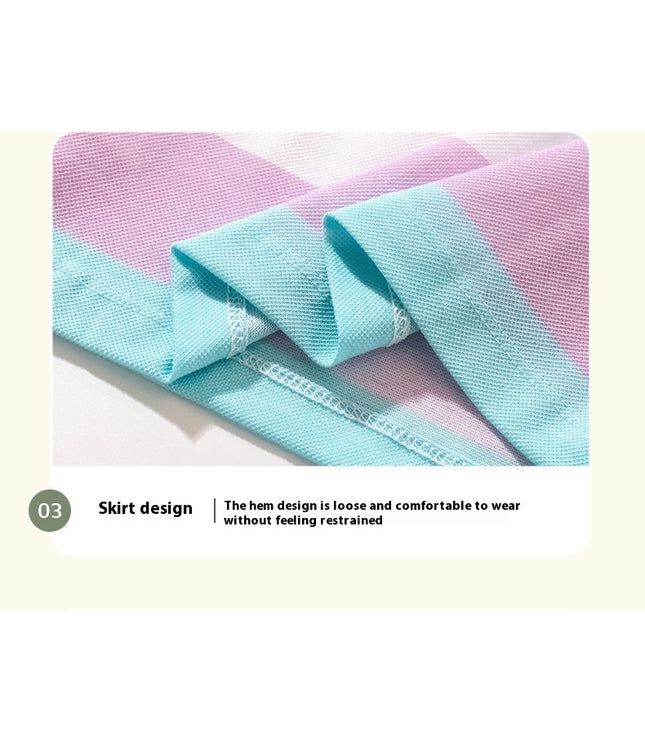 Polo Shirt Short Sleeve Striped Cotton Boy