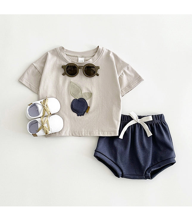 Summer Children's Fruit Patch T-shirt Shorts Set